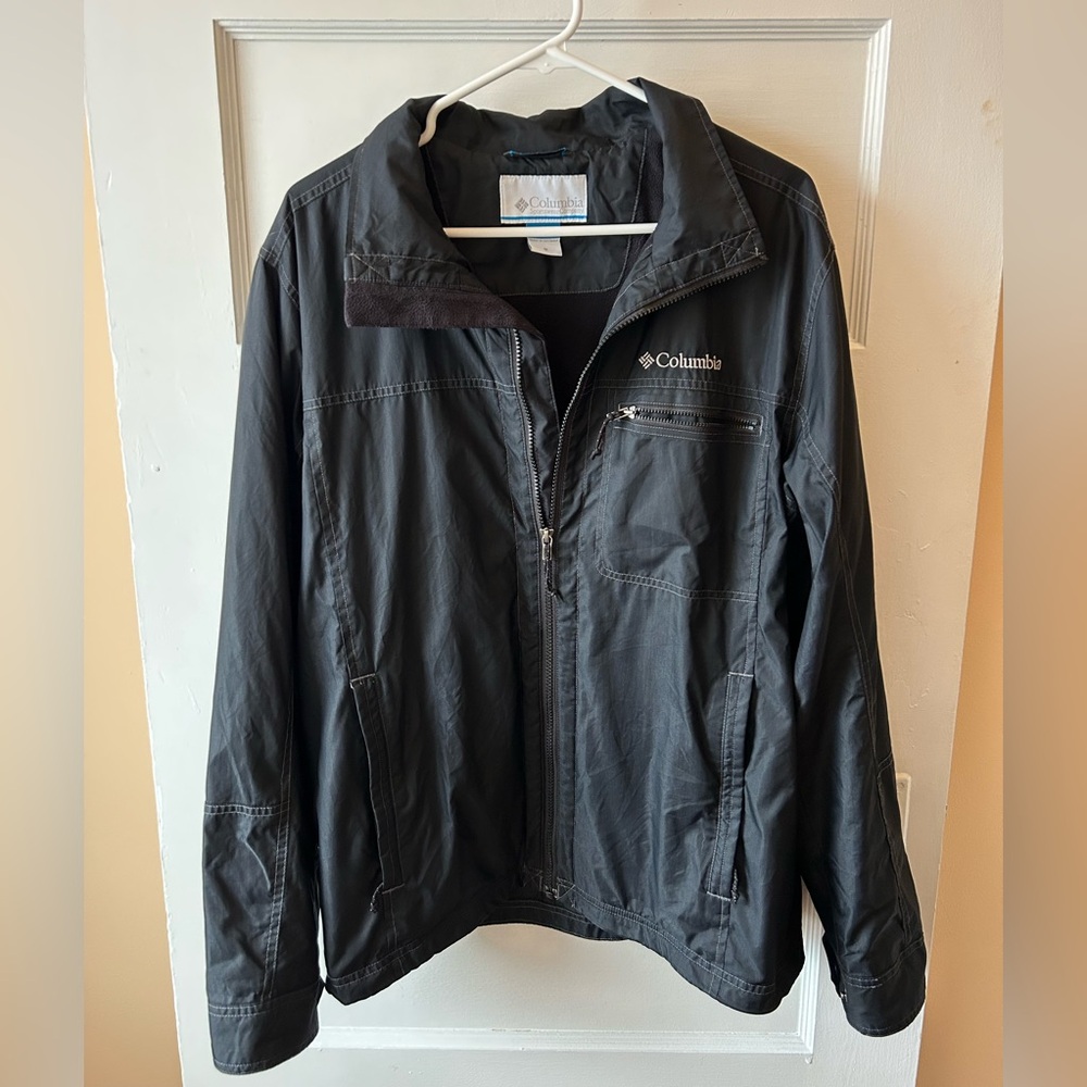 Columbia denim jacket style rain jacket